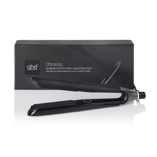 ghd chronos negra - plancha de pelo profesional, lisos, rizos y ondas de alta definición, 3 veces más rápida