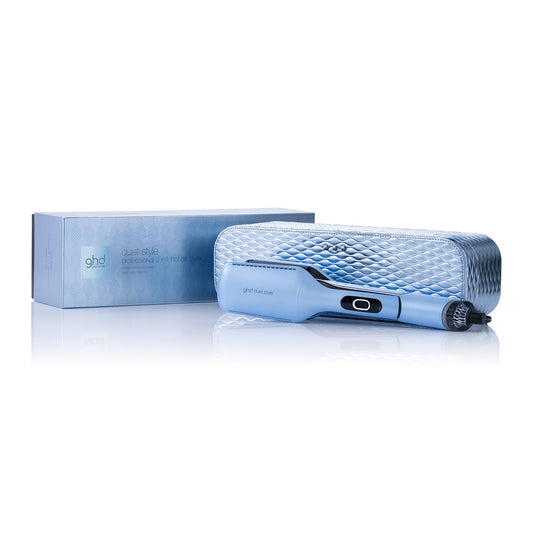 ghd duet style Iced Luxe Collection - Plancha de pelo y secador 2 en 1 de mojado a peinado con cofre de regalo