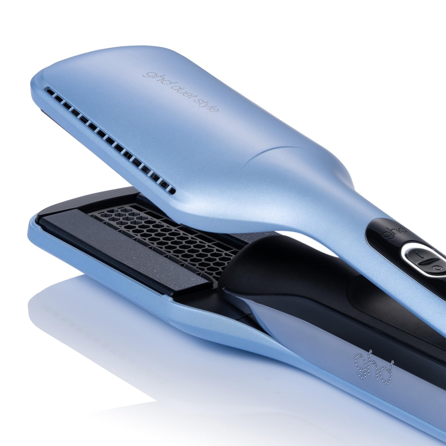 ghd duet style Iced Luxe Collection - Plancha de pelo y secador 2 en 1 de mojado a peinado con cofre de regalo
