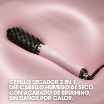 ghd Duet Blowdry Limited Edition Hair Dryer Brush en color rosa sorbete con estuche protector de calor