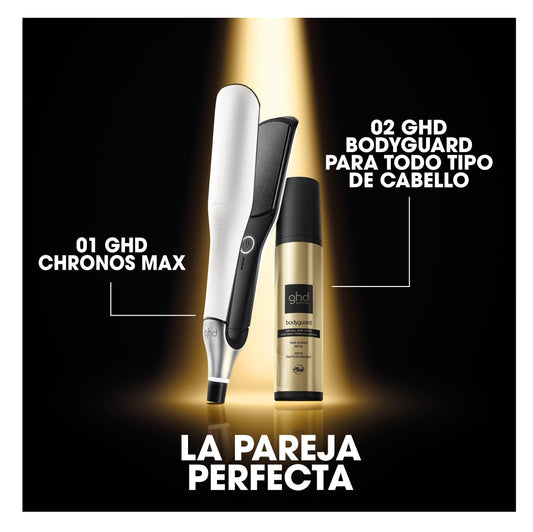 ghd Chronos Max - Plancha de Pelo Profesional, Styler con Placas 85% más Anchas, Peinado 3x Veces Más Rápido, Más Brillo, Sin Daño Por Calor Extremo