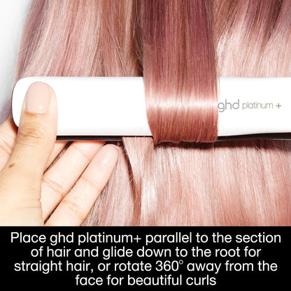 ghd Platinum+ Styler 1" Flat Iron Hair Straightener, Ceramic Straightening Iron Professional Hair Styling Tool for Stronger Hair, More Shine, & More Color Protection