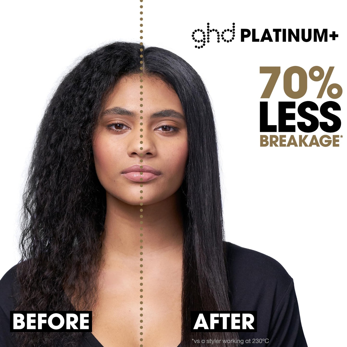 ghd Platinum+ Styler 1" Flat Iron Hair Straightener, Ceramic Straightening Iron Professional Hair Styling Tool for Stronger Hair, More Shine, & More Color Protection