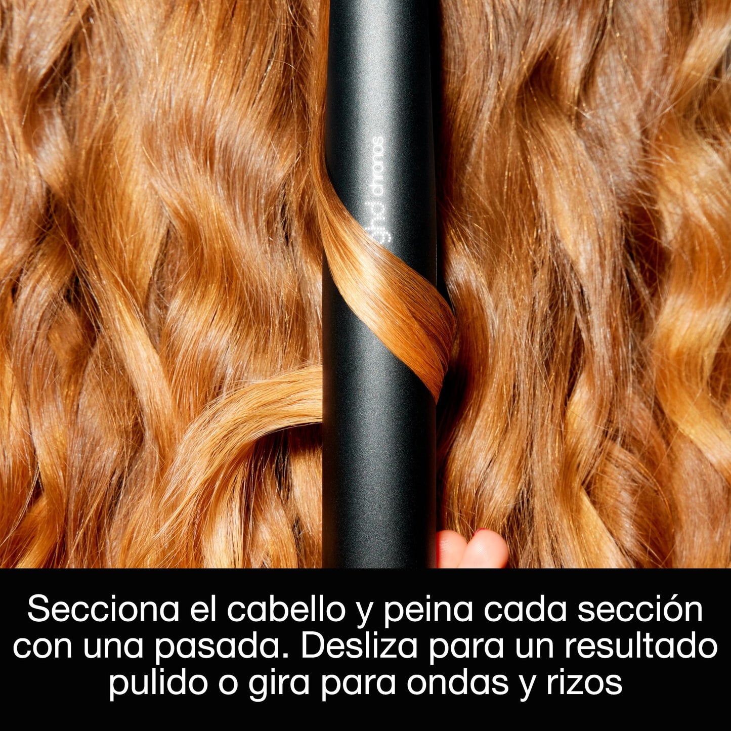 ghd chronos negra - plancha de pelo profesional, lisos, rizos y ondas de alta definición, 3 veces más rápida