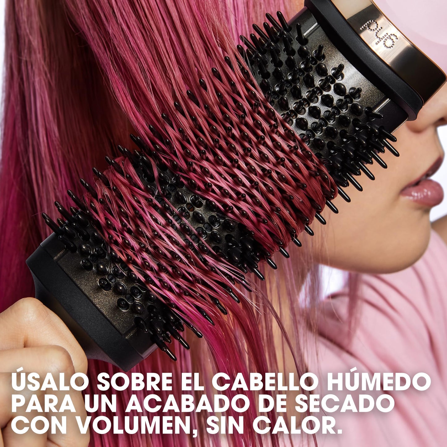 ghd Duet Blowdry Limited Edition Hair Dryer Brush en color rosa sorbete con estuche protector de calor